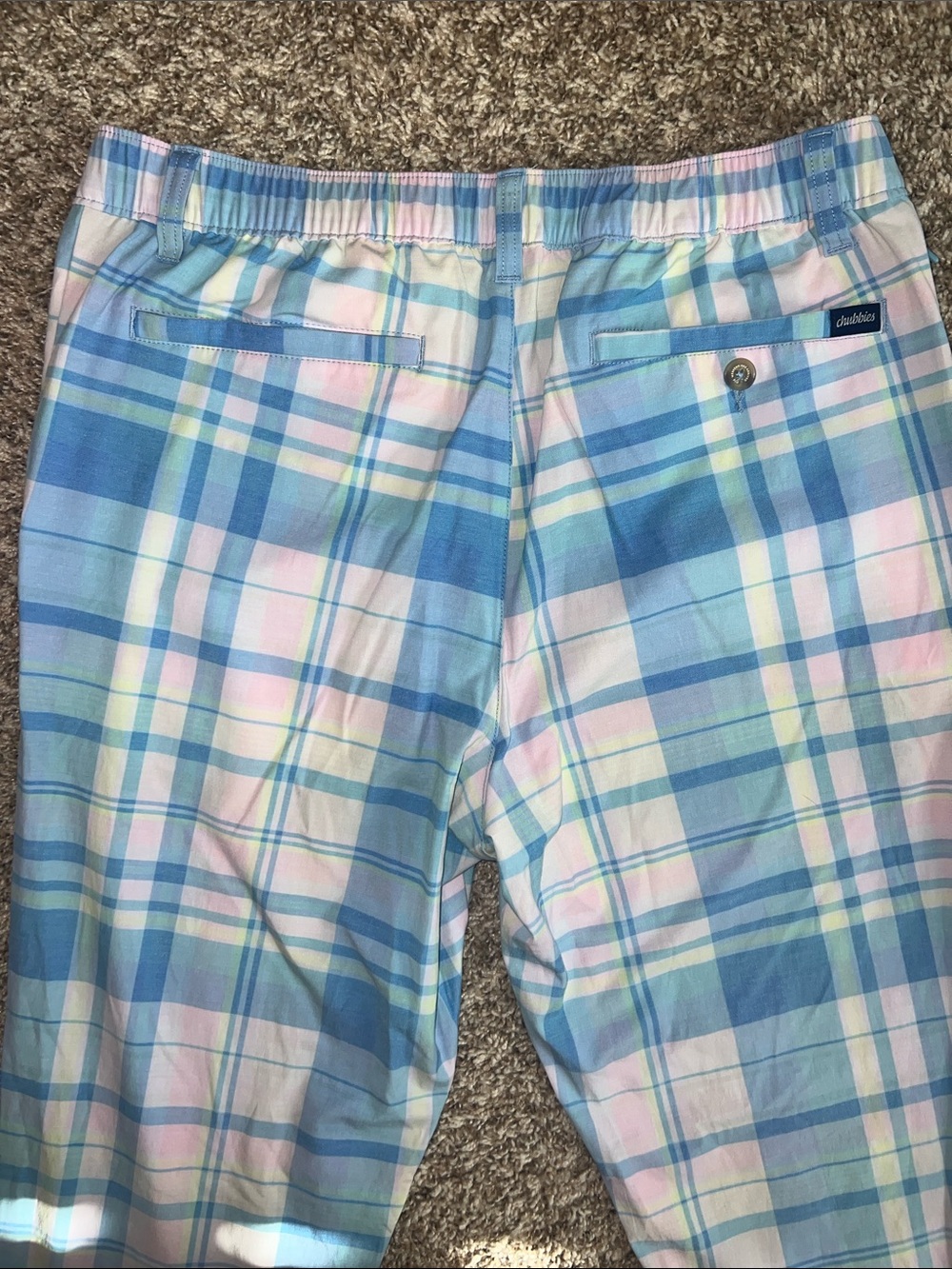 EUC! Chubbies Weekender Pastel Plaid Casual Pants Size MED - Picture 10 of 16